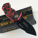 Tac Force Dragon Strike Fantasy Red & Black Tactical Mini Pocket Knife - Frontier Blades