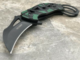 7.75" Tac Force Ninja Green Karambit Claw Blade Tactical Pocket Knife - Frontier Blades