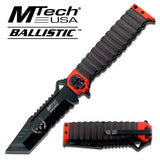 MTECH BALLISTIC MT-A820RD 9.5" TANTO GREEN SKULL SPRING ASSISTED FOLDING KNIFE - Frontier Blades