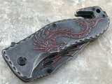 8" Dark Side Blades Fantasy Stonewashed Red Dragon Knife DS-A026RD - Frontier Blades