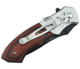 7" Tac Force Speedster Model Wood Handle Hunting Knife - Frontier Blades