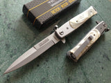 7" Tac Force Pearl Assisted Folding Stiletto Pocket Knife (TF-438P) - Frontier Blades