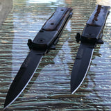 TWO BLACK HANDLE ASSISTED OPEN FOLDING POCKET KNIFE SET TF-719BK - Frontier Blades