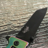 8.5" Master USA Tactical Rainbow Tanto Blade Assisted Pocket Knife - Frontier Blades