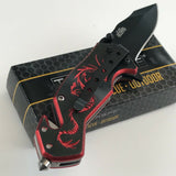 Tac Force Dragon Strike Fantasy Red & Black Tactical Mini Pocket Knife - Frontier Blades