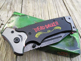 8" Deadwalker Zombie Biohazard Spring Assisted Folding Pocket Knife - Frontier Blades