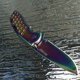 7" Tac Force Titanium Coated Rainbow Assisted Tactical Folding Knife - Frontier Blades