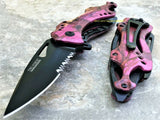 8" TAC FORCE PURPLE CAMO HANDLE TACTICAL FOLDING KNIFE (TF-705PC) - Frontier Blades