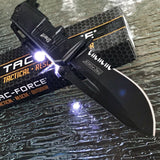 8" Tac Force Speedster Model Sheriff Pocket Knife w/ LED Flashlight - Frontier Blades