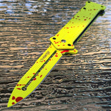 8" Z-HUNTER ZOMBIE SPRING ASSISTED GREEN HANDLE STILETTO JOKER KNIFE - Frontier Blades