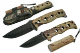 WatchFire Hunting Camping Knives Set Survival Camo Kit w/ LED Light - Frontier Blades