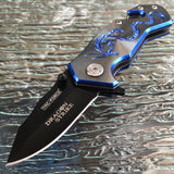 5.75" Tac Force Speedster Model Dragon Strike Blue Dragon Pocket Knife - Frontier Blades