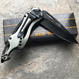 8" Tac Force Tactical Spring Assisted Folding Pocket Knife (TF-705GY) - Frontier Blades