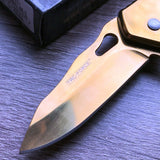 6.5" Tac Force Speedster Model Mini Gold Tactical Pocket Knife - Frontier Blades