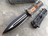 9" Tac Force EMS Emergency Rescue Tan Stiletto Pocket Knife - Frontier Blades