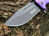 9" Tac Force Speedster Model Assisted Tactical EDC Purple Pocket Knife - Frontier Blades