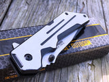 8" Tac Force Speedster Model Tanto Silver Assisted Pocket Knife - Frontier Blades