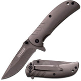 TWO 6.5" TAC FORCE SPRING ASSISTED TACTICAL FOLDING KNIFE Blade Pocket Open - Frontier Blades