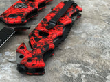Tac Force Red Skulls Fantasy Assisted Open Pocket Knife (TF-809RD) - Frontier Blades
