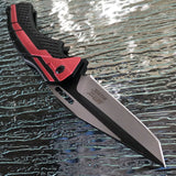8.5" MTECH USA Tanto Spring Assisted Tactical Folding Pocket RESCUE Knife Open - Frontier Blades