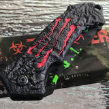 Z-Hunter Spring Assisted Zombie Red Monster Claw Fantasy Pocket Knife - Frontier Blades