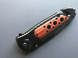 8" Wood Handle Spring Assisted Tactical Serrated Pocket Knife Blade Open Tac - Frontier Blades
