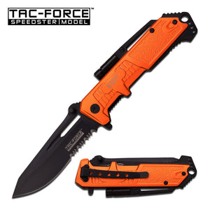 8.5" Tac Force EMT EMS Rescue Tactical Pocket Knife w/ Flashlight - Frontier Blades
