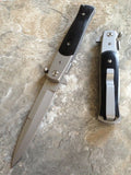 8.5" Tac Force Black & Silver Stiletto Pocket Knives (TF-428BW) - Frontier Blades