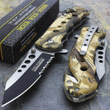TAC FORCE HUNTING TACTICAL CAMO SPRING ASSISTED OPEN FOLDING Pocket Knife NEW - Frontier Blades