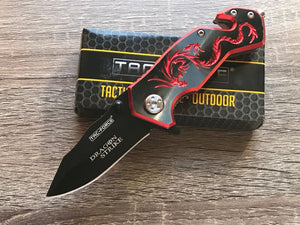 Tac Force Red Dragon Strike Assisted Fantasy Pocket Knife (TF-686BR) - Frontier Blades