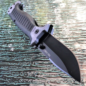 8" TAC FORCE GRAY SPRING ASSISTED POCKET KNIFE Tactical Open Folding Blade MILITARY - Frontier Blades