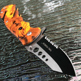 7.75" Tac Force Orange Camo Assisted Rescue Pocket Knife - Frontier Blades