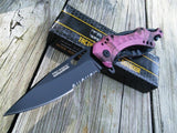 8" TAC FORCE PURPLE SPRING ASSISTED FOLDING WOMENS KNIFE (TF-705PC) - Frontier Blades
