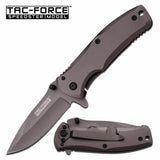 6.25" Tac Force Speedster Model Gray Titanium Pocket Knife - Frontier Blades