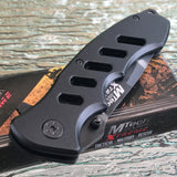 8.75" MTech USA Xtreme Lightweight Black Chainlink Pocket Knife - Frontier Blades