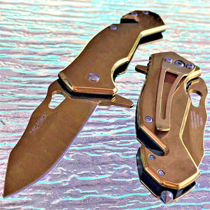 Tac Force TF Tactics Mini Gold Tactical Folding Pocket Knife TF-903GD - Frontier Blades