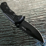 TWO BLACK STAINLESS STEEL EDC ASSISTED FOLDING POCKET KNIFE SET TF-764BK - Frontier Blades