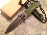 7.75" Military Green G10 Heavy Duty Tactical Pocket Knife (300362GN) - Frontier Blades