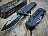 9" Tac Force Tactical Military Sawback Rescue Pocket Knife EDC-A3 - Frontier Blades