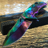 8" TAC FORCE RAINBOW SPIDER SPRING ASSISTED TACTICAL FOLDING POCKET KNIFE Blade - Frontier Blades