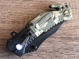 8" Tac Force Tactical Rescue US Army Pocket Knife w/ LED Light - Frontier Blades