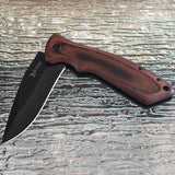 7.75" Elk Ridge Wood Assisted Open Camping Knife (ER-A002PW) - Frontier Blades