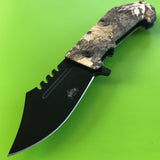8" Master USA Jungle Camo Hunting Pocket Knife (MU-A042CE) - Frontier Blades