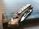 7.5" Tac Force Brown Woodland Camo Rescue Pocket Knife - Frontier Blades