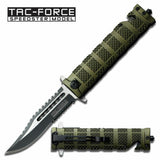 TWO 8.5" TAC FORCE ASSISTED TACTICAL SAWBACK FOLDING POCKET KNIFE SET - Frontier Blades