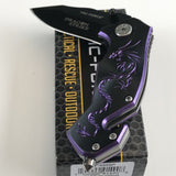 Tac Force Mini Purple Dragon Strike Assisted Fantasy Pocket Knife Sale - Frontier Blades