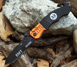 8.5" Tac Force Emergency EMT Rescue Orange Pocket Knife (TF-740EM) - Frontier Blades