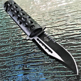 8.75" Master USA Black Spring Assisted Clip Point Folding Pocket Knife - Frontier Blades