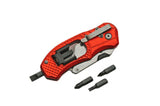 6.5" Multi Tool Box Cutter W/ Screw Bits For Carpet & Drywall 4 Screw Bits