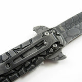 Tac Force Stiletto Stonewashed Cobra Titanium Steel Fantasy Pocket Knife